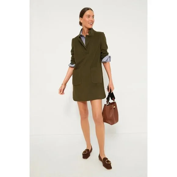 slim fit dress slacks Olive Eyelet Delaney Dress main image 0